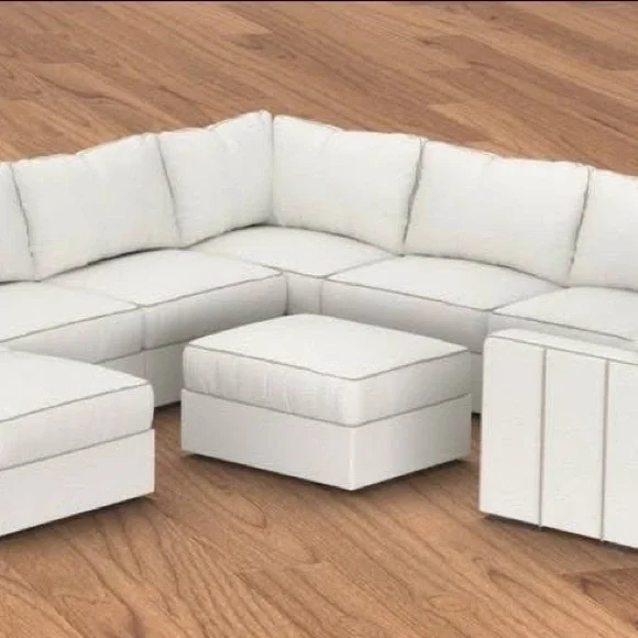 Lovesac Seat Cover Set: Tonal Chantilly Luxe Chenille CSTM bundle - Picture 6 of 8